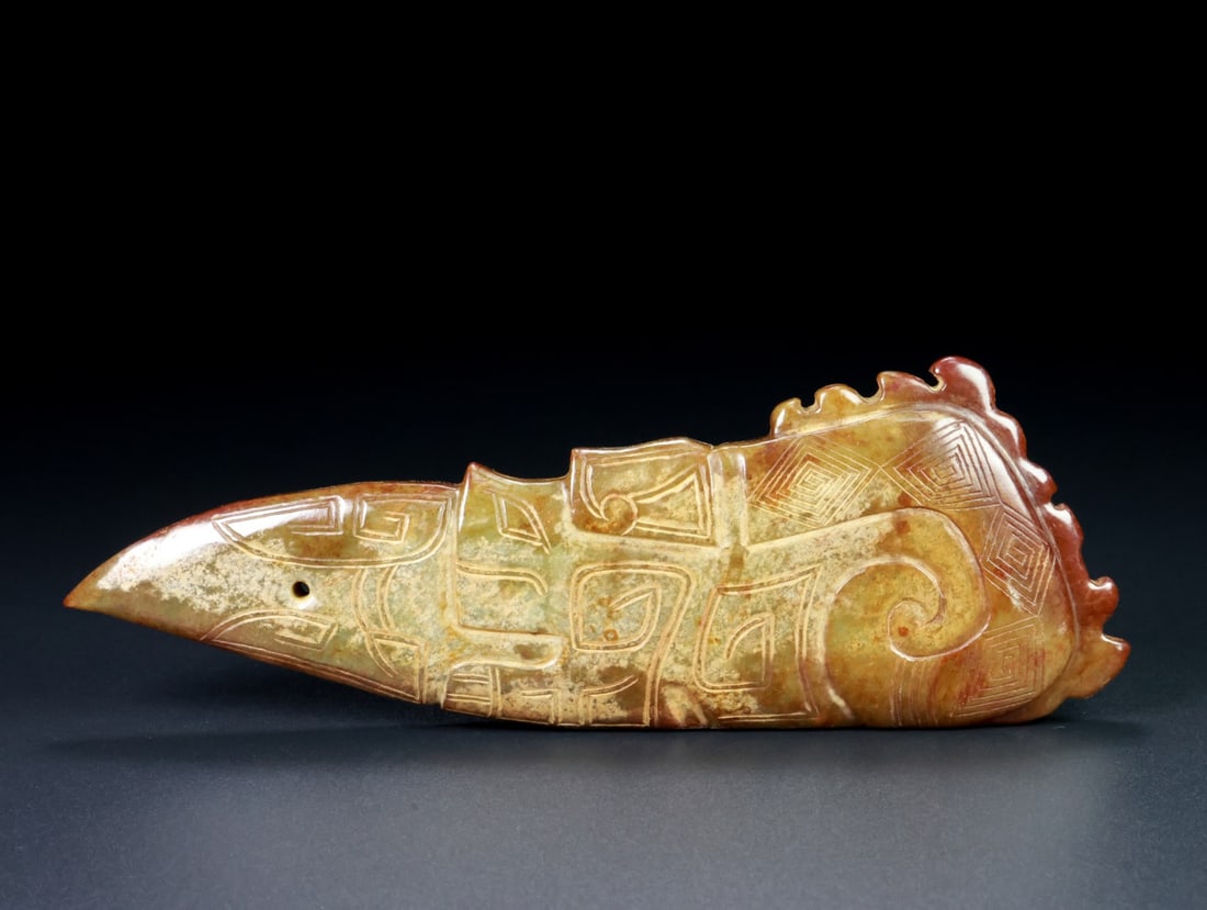 An Exquisite White Jade Dragon Pattern Ornament - 4