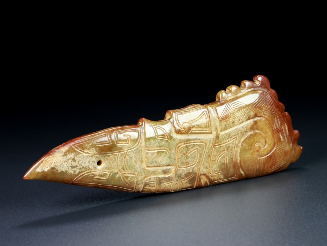 An Exquisite White Jade Dragon Pattern Ornament - 7