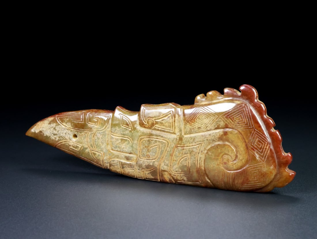 An Exquisite White Jade Dragon Pattern Ornament - 8