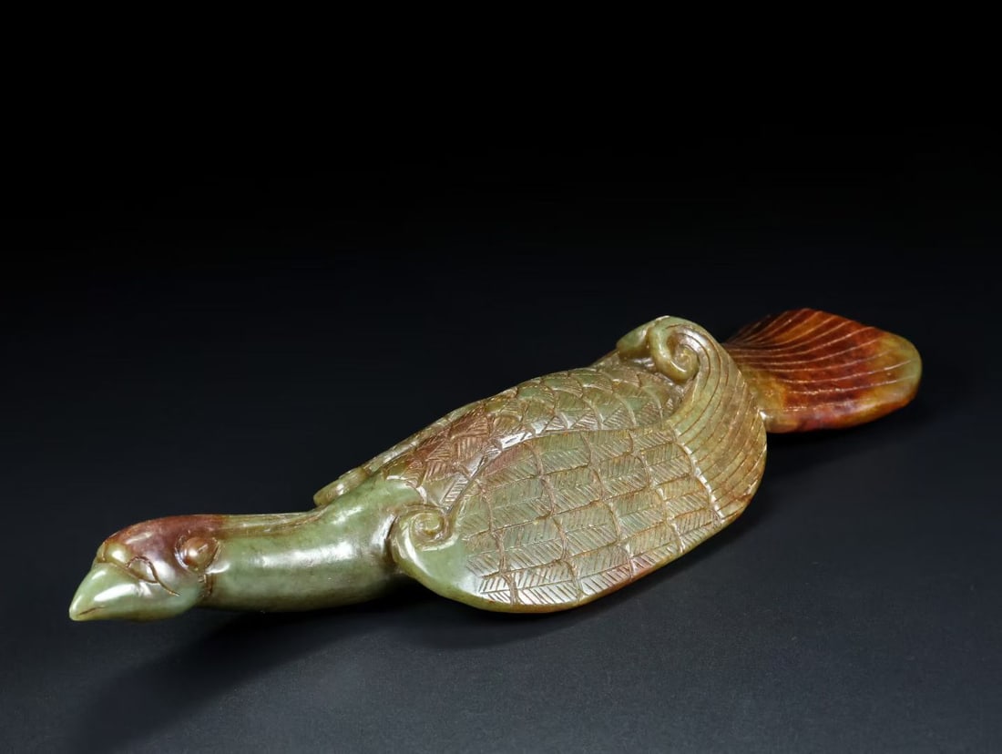 An Exquisite White Jade Bird Ornament - 2