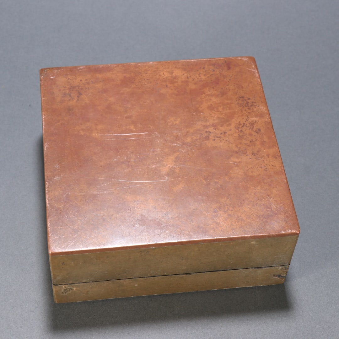 An Exquisite Bronze Bamboo Pattern with poem Box - 8