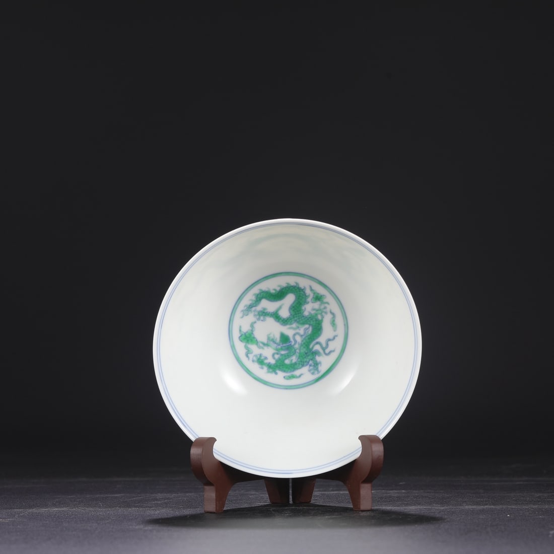 An Exquisite Green Ground Dragon Pattern Bowl - 3