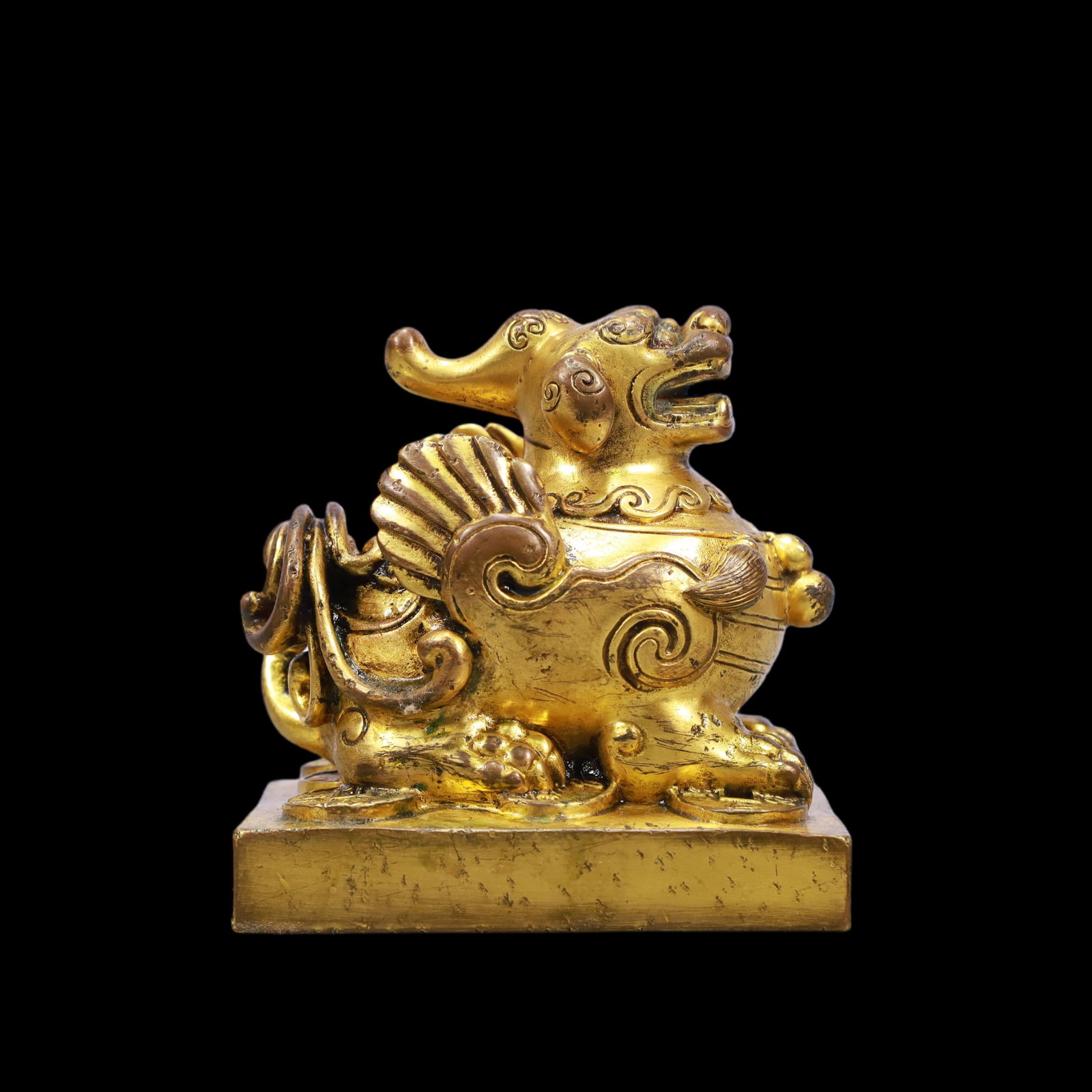 A Exquisite Gilt Bronze Auspicious Beast - 3