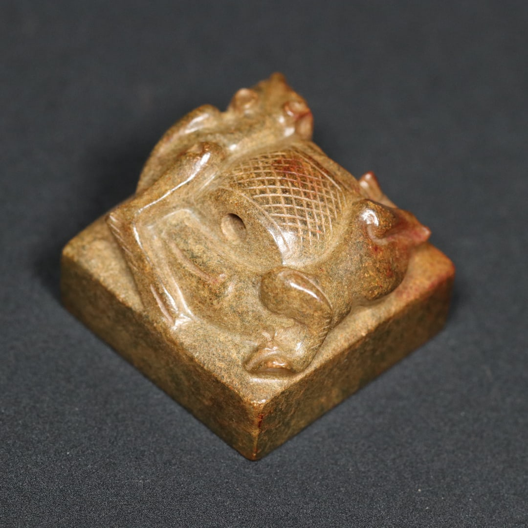 An Exquisite White Jade Dragon Pattern Seal - 4