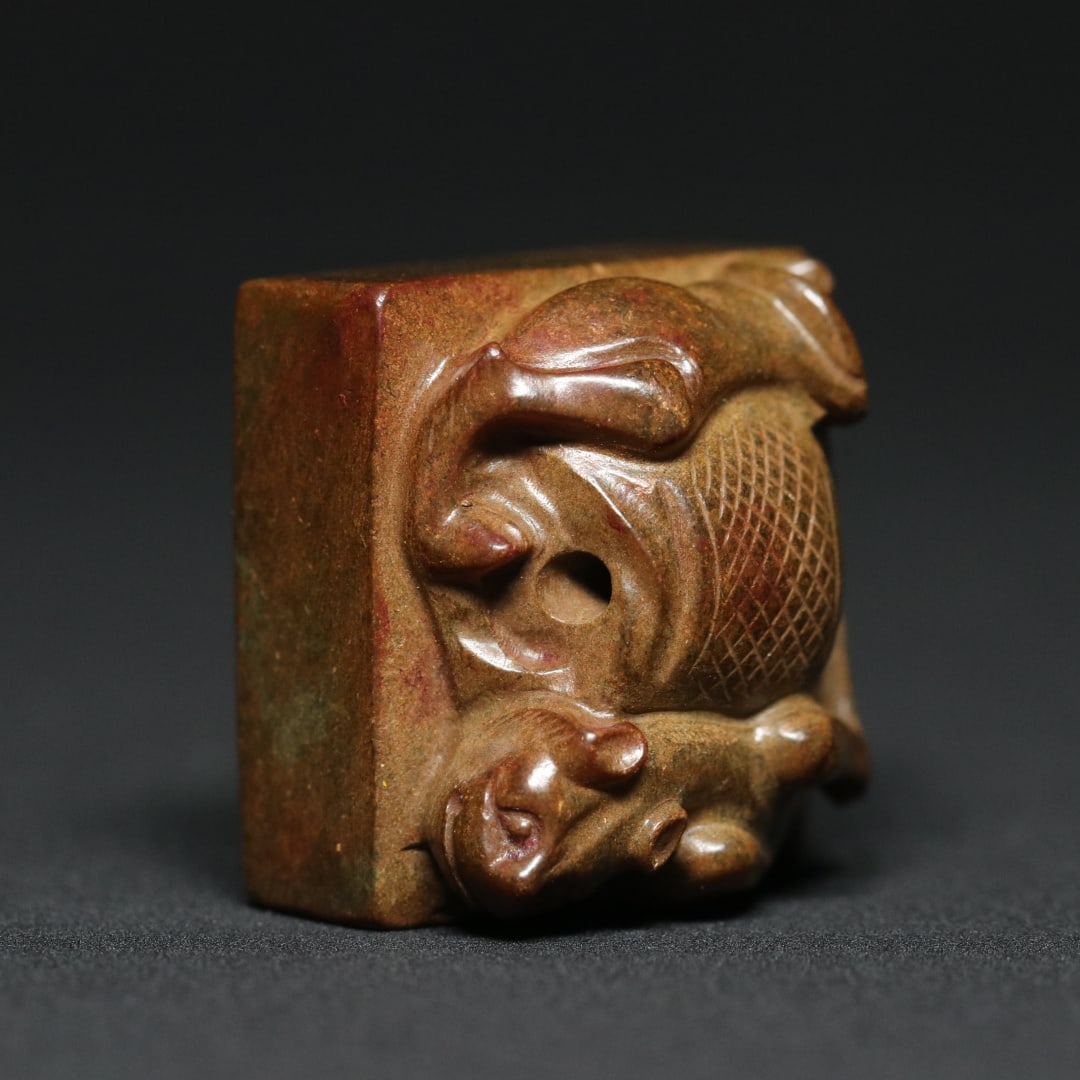 An Exquisite White Jade Dragon Pattern Seal - 6