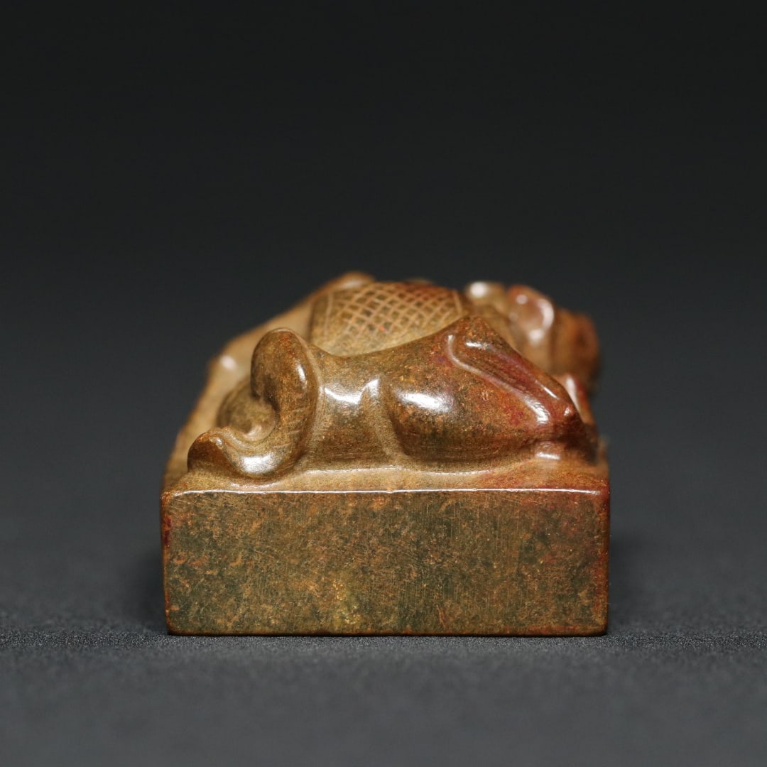 An Exquisite White Jade Dragon Pattern Seal - 7