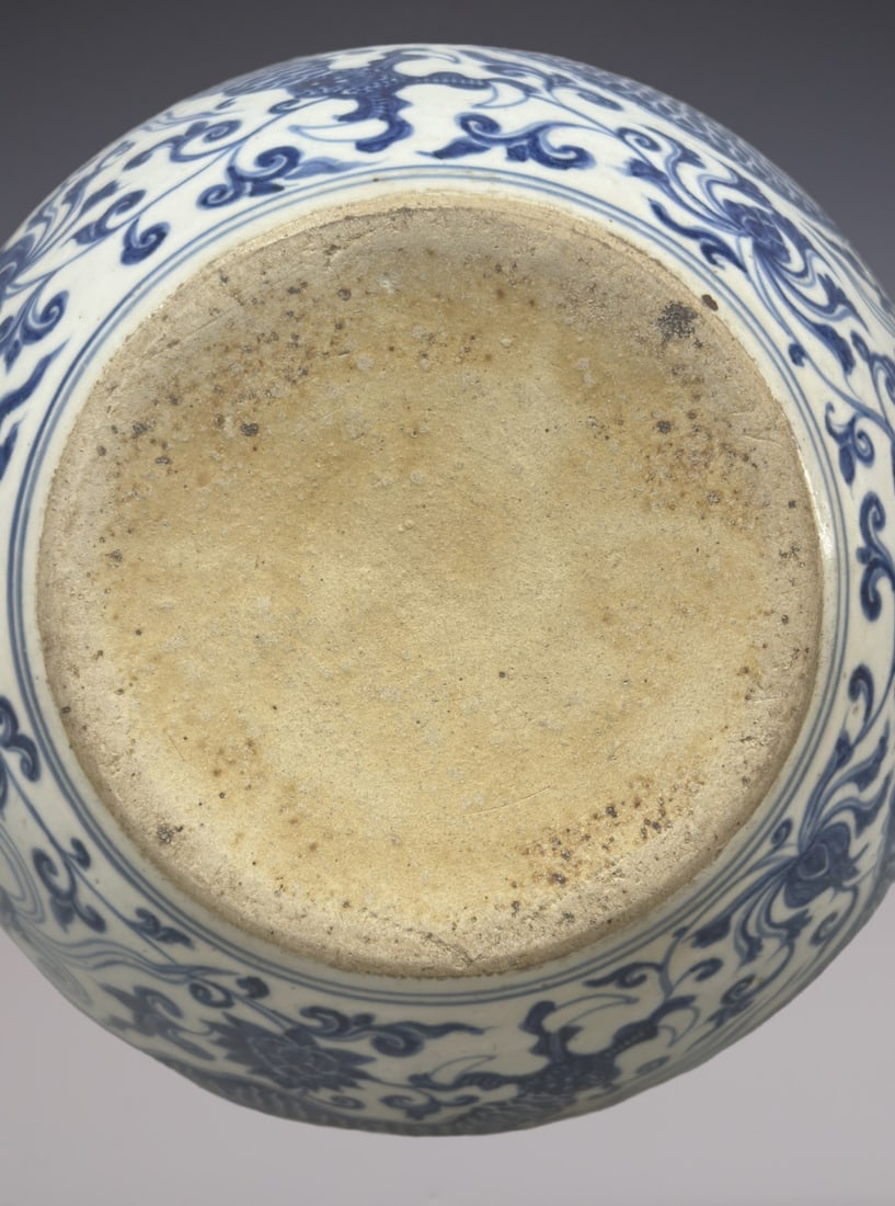 An Exquisite Blue and White Dragon Pattern Lotus Pattern Vase - 9