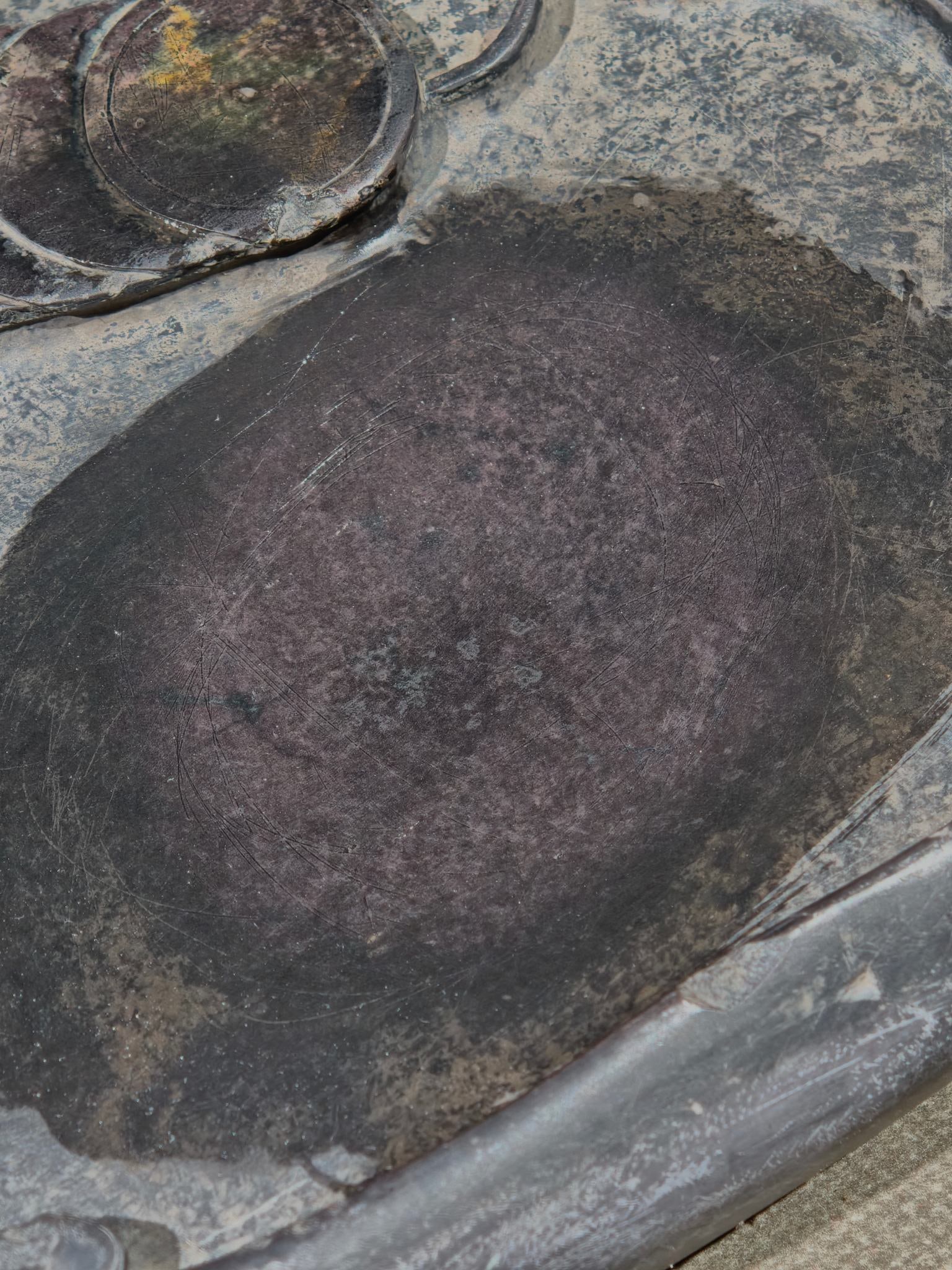 An Exquisite Auspicious Cloud Pattern Bats Pattern with poem Inkstone - 5