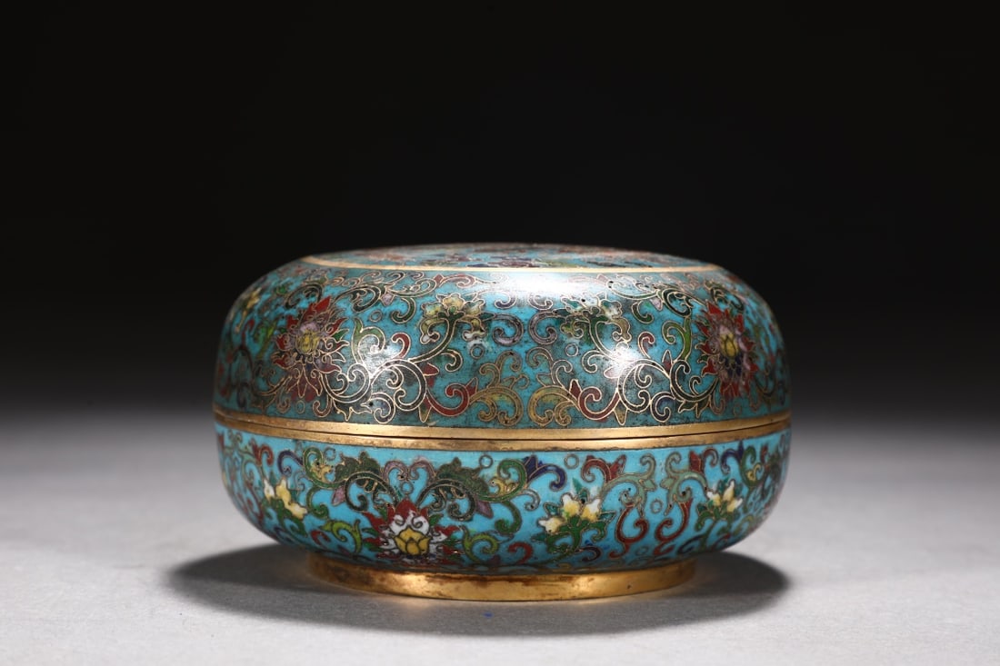 A Pair of Exquisite Cloisonne Lotus Pattern Dragon Pattern Box - 3