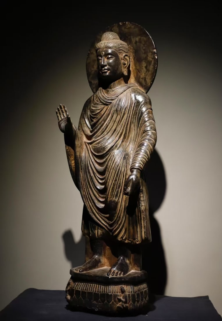 A Exquisite Limestone Grandhara Ornament - 3