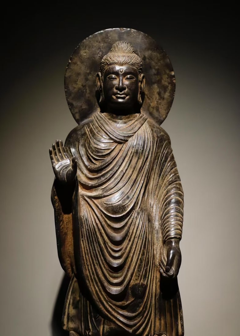 A Exquisite Limestone Grandhara Ornament - 4