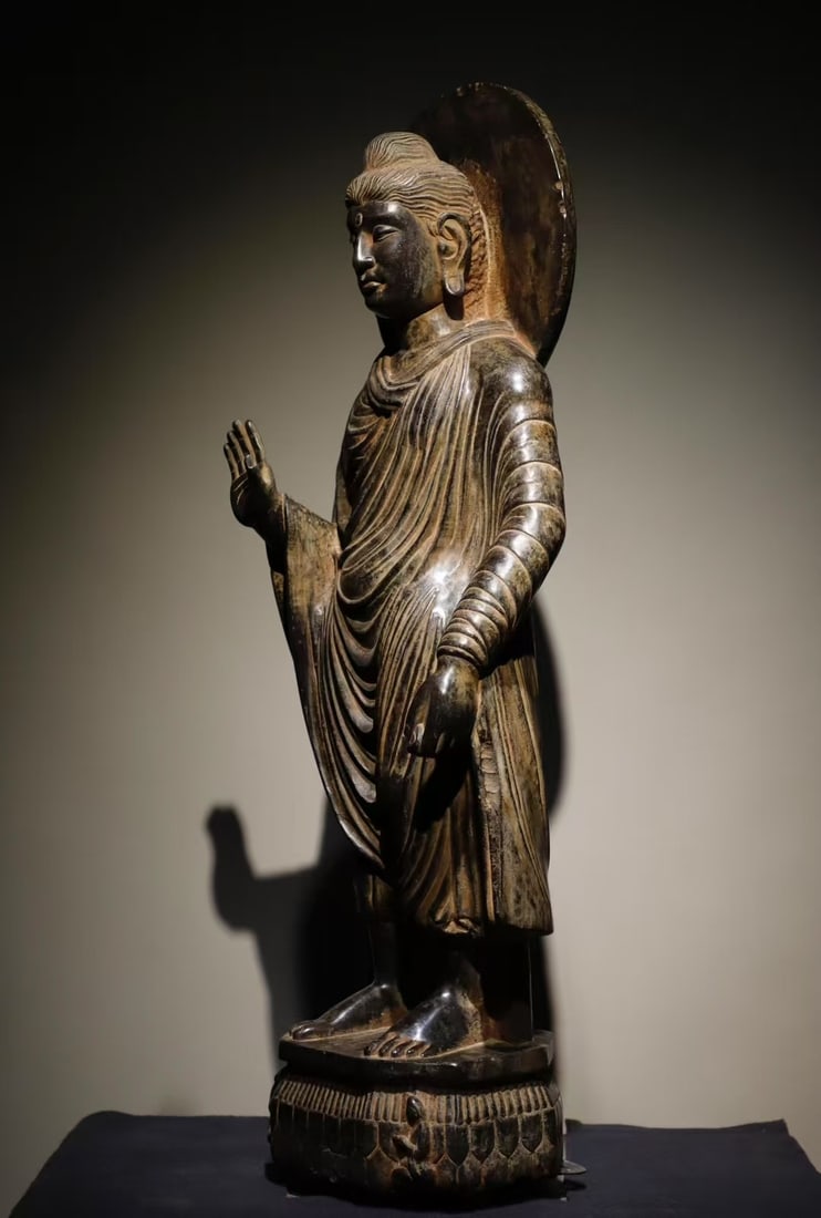 A Exquisite Limestone Grandhara Ornament - 8