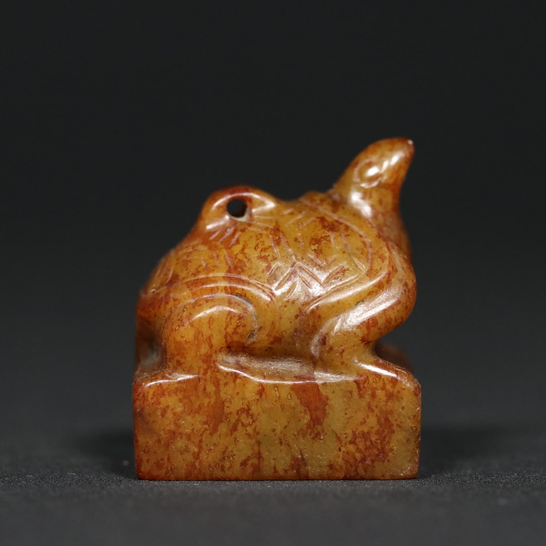 An Exquisite White Jade Turtle Seal - 3