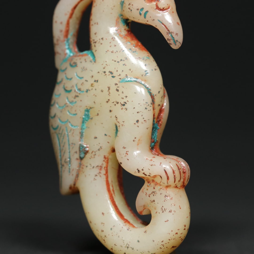An Exquisite White Jade Phoenix Pendant - 6