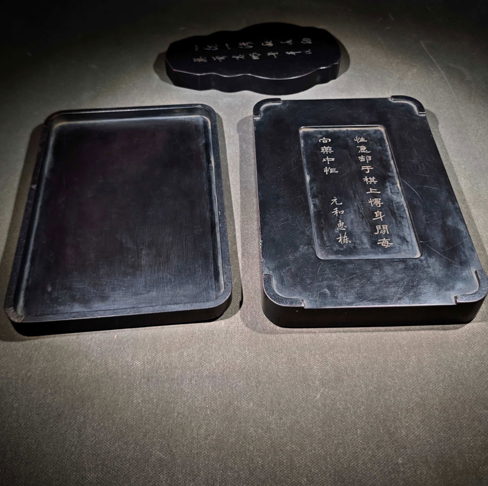 An Exquisite with poem Inkstone - 6