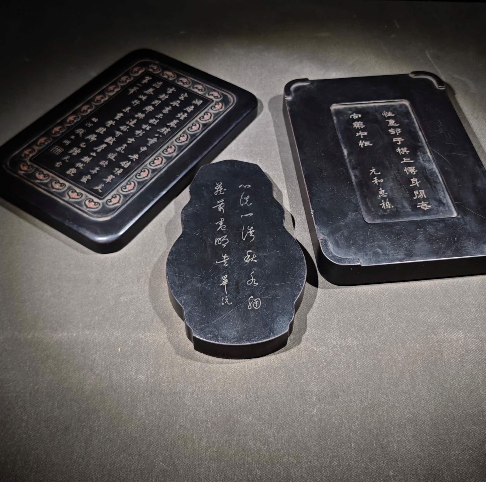 An Exquisite with poem Inkstone - 7