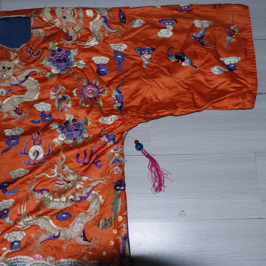 An Exquisite Kesi Dragon Pattern Flower Pattern Seawater Pattern Imperial Robe - 6