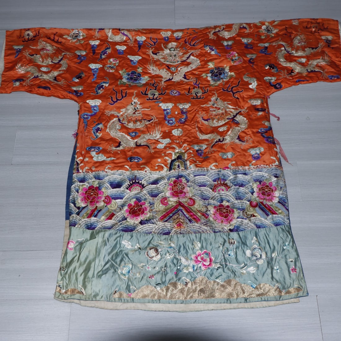 An Exquisite Kesi Dragon Pattern Flower Pattern Seawater Pattern Imperial Robe - 7