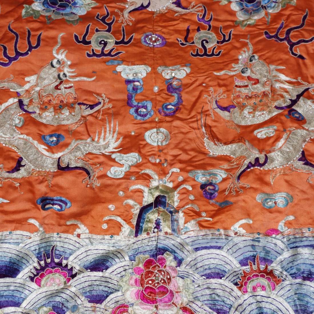 An Exquisite Kesi Dragon Pattern Flower Pattern Seawater Pattern Imperial Robe - 9