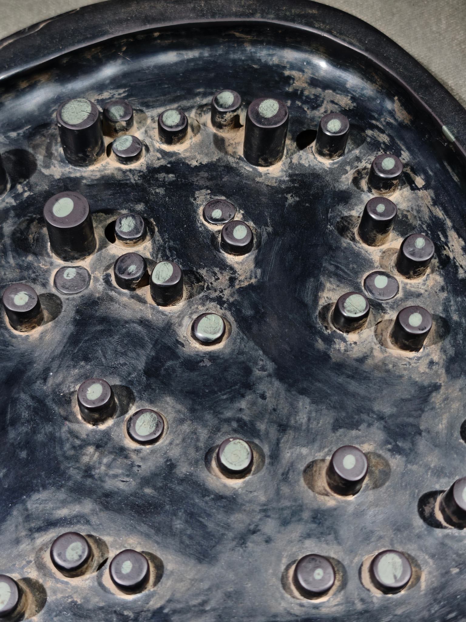 An Exquisite Flower Pattern with poem Inkstone - 6