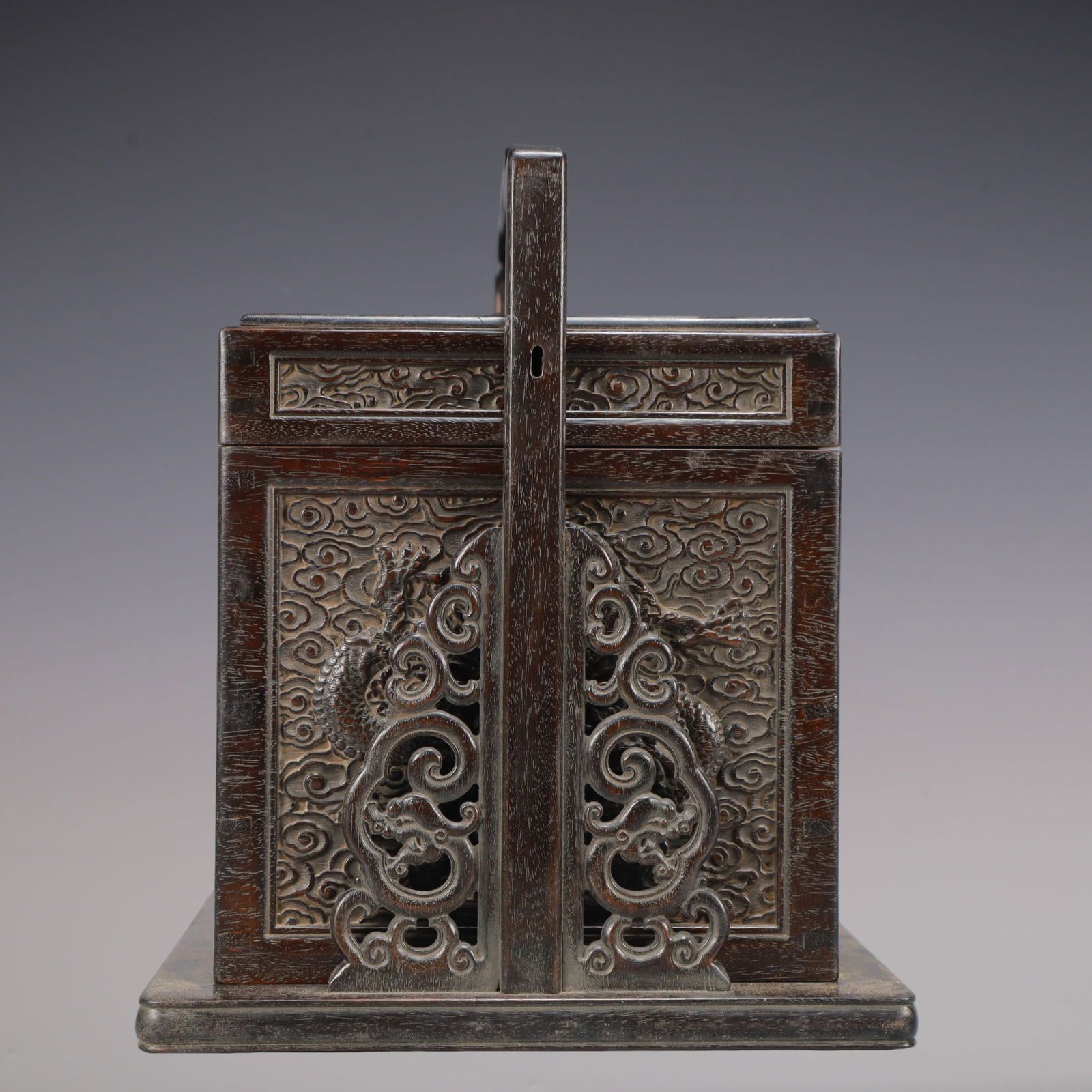 A Exquisite Zitanwood Dragon Pattern Box - 2