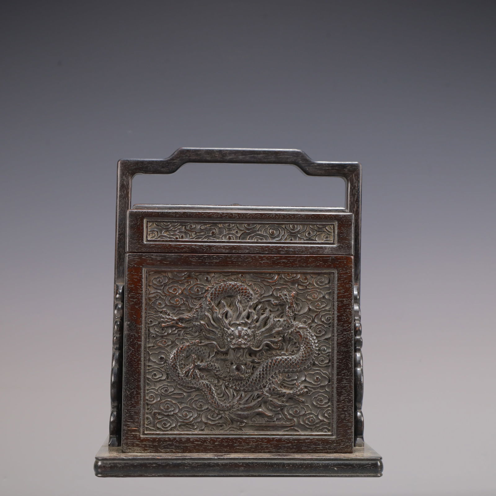 A Exquisite Zitanwood Dragon Pattern Box - 3