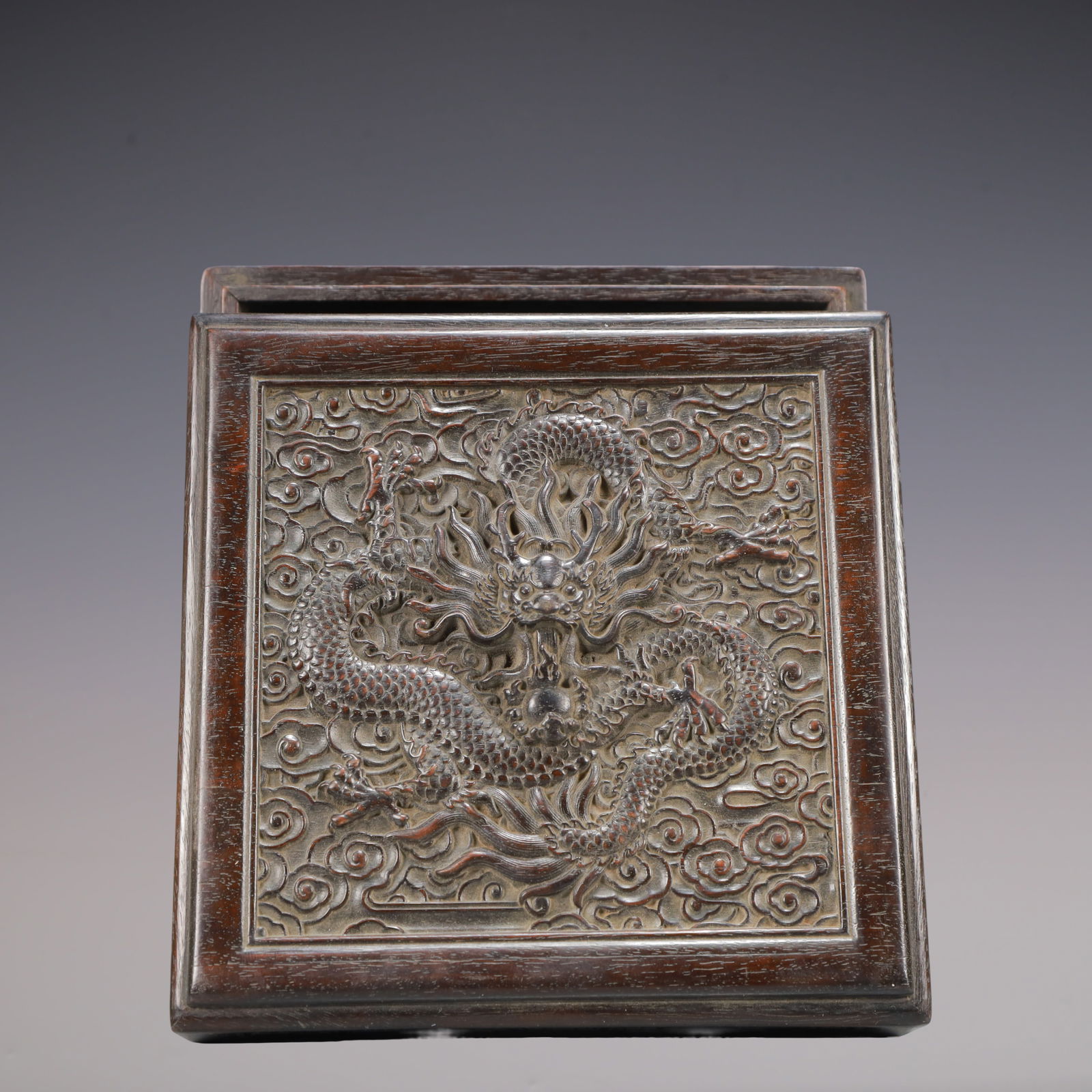 A Exquisite Zitanwood Dragon Pattern Box - 4