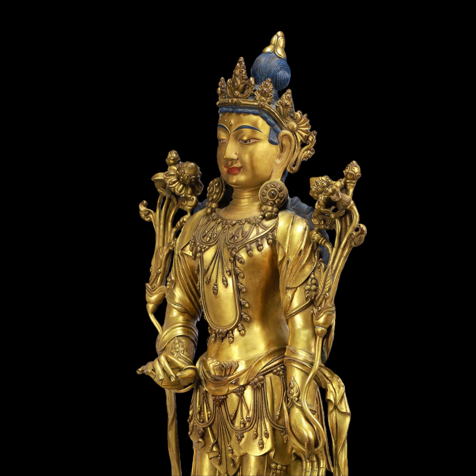 A Exquisite Gilt Bronze Buddha statue - 8