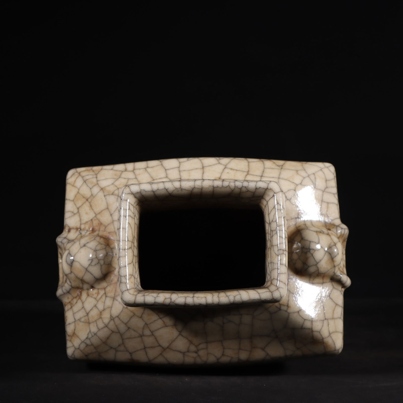 An Exquisite Ge yao Double-Ears Vase - 8