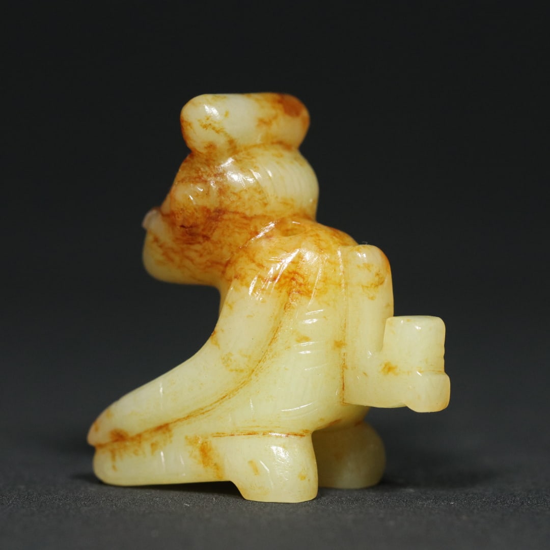 An Exquisite White Jade Figure Pendant - 5