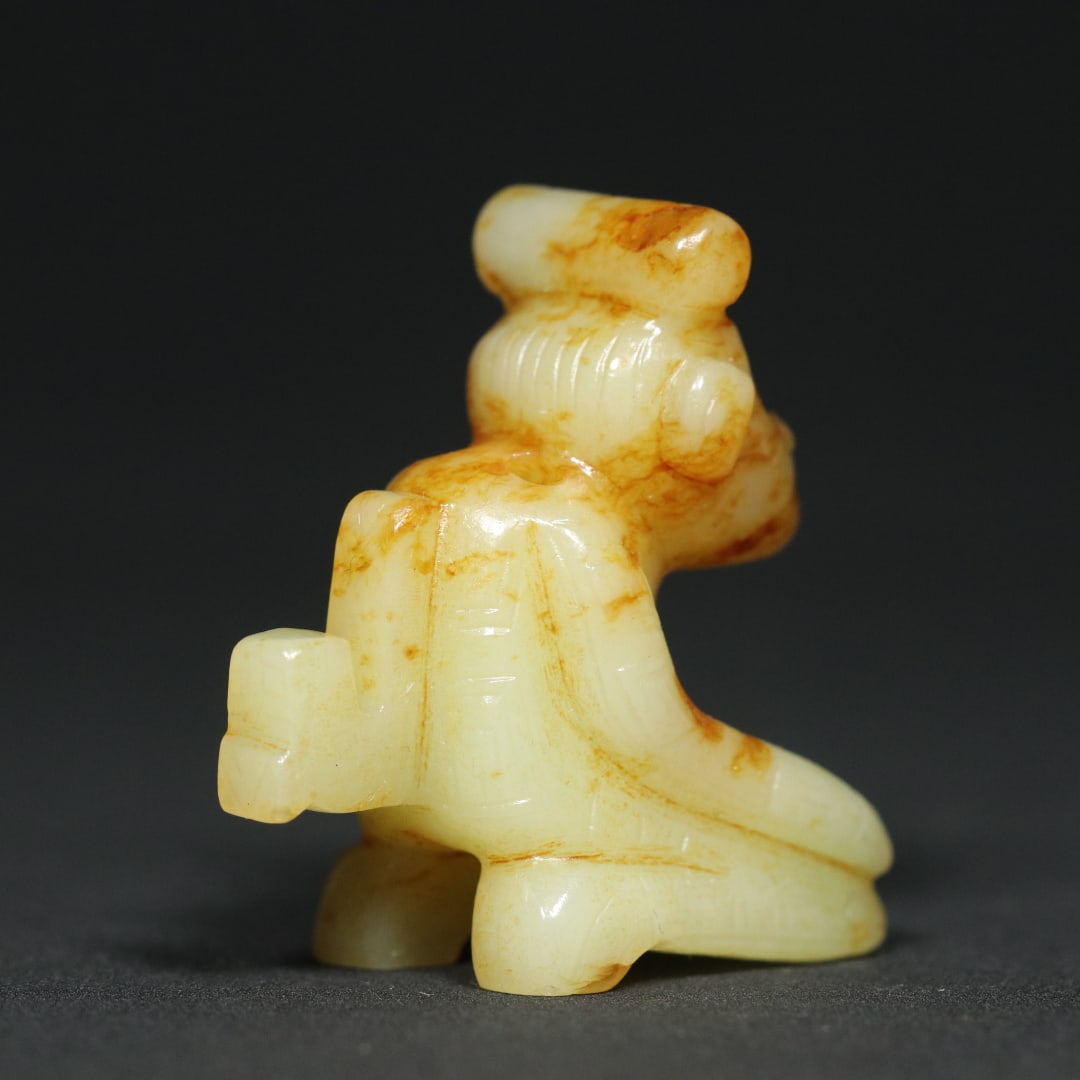 An Exquisite White Jade Figure Pendant - 6