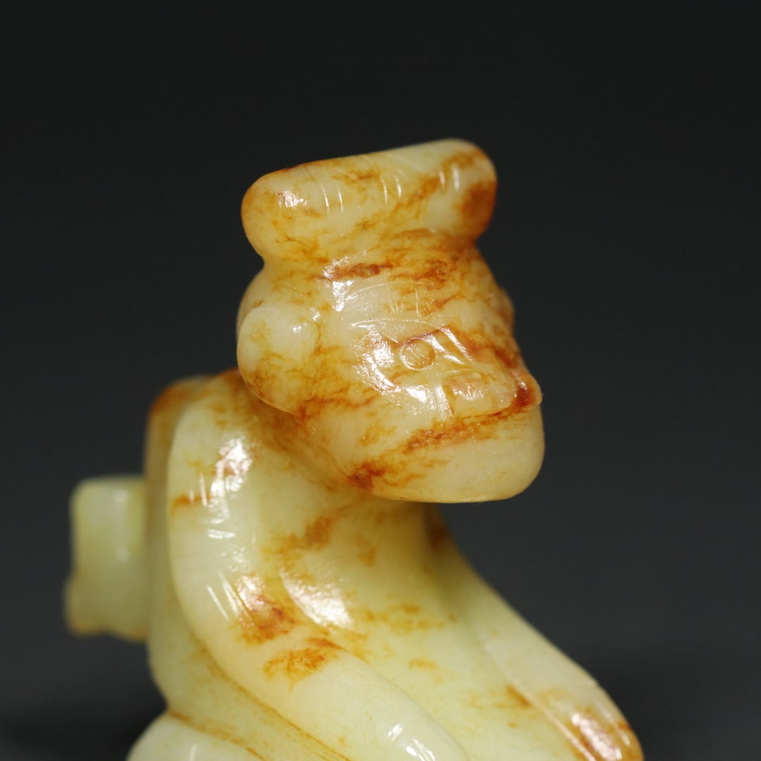 An Exquisite White Jade Figure Pendant - 7