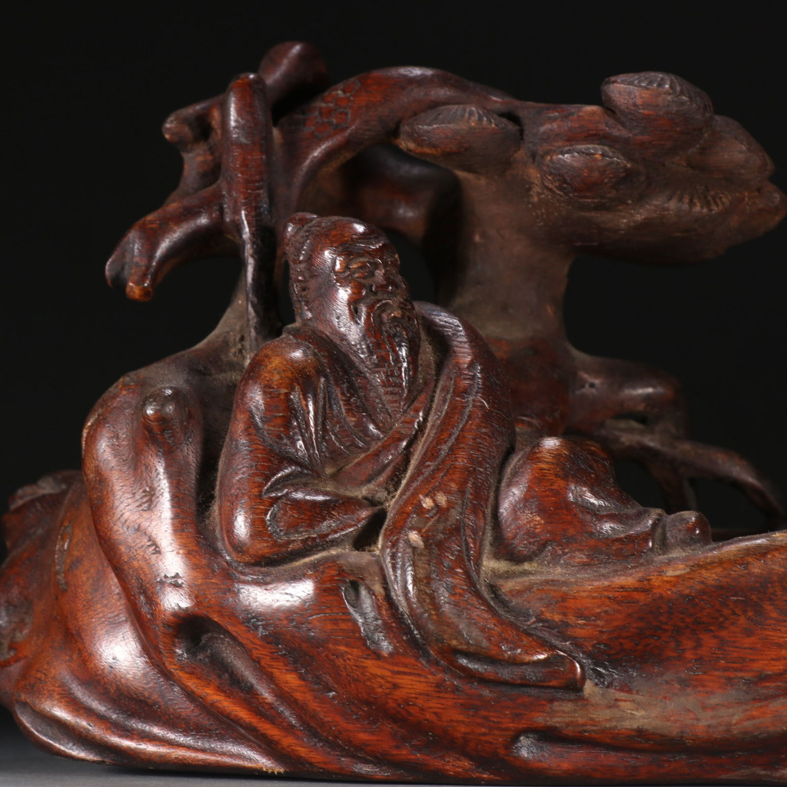 An Exquisite Eaglewood Figure Pattern Brush Washer - 2