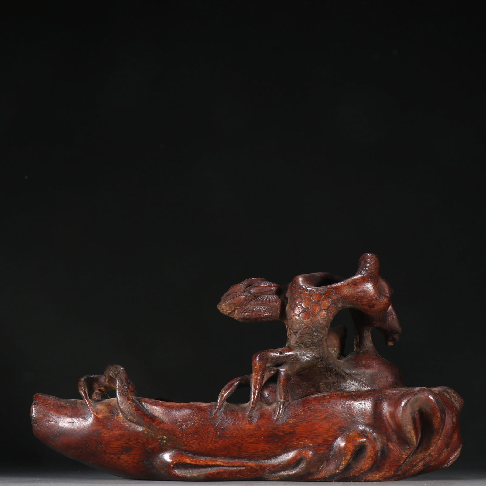 An Exquisite Eaglewood Figure Pattern Brush Washer - 4