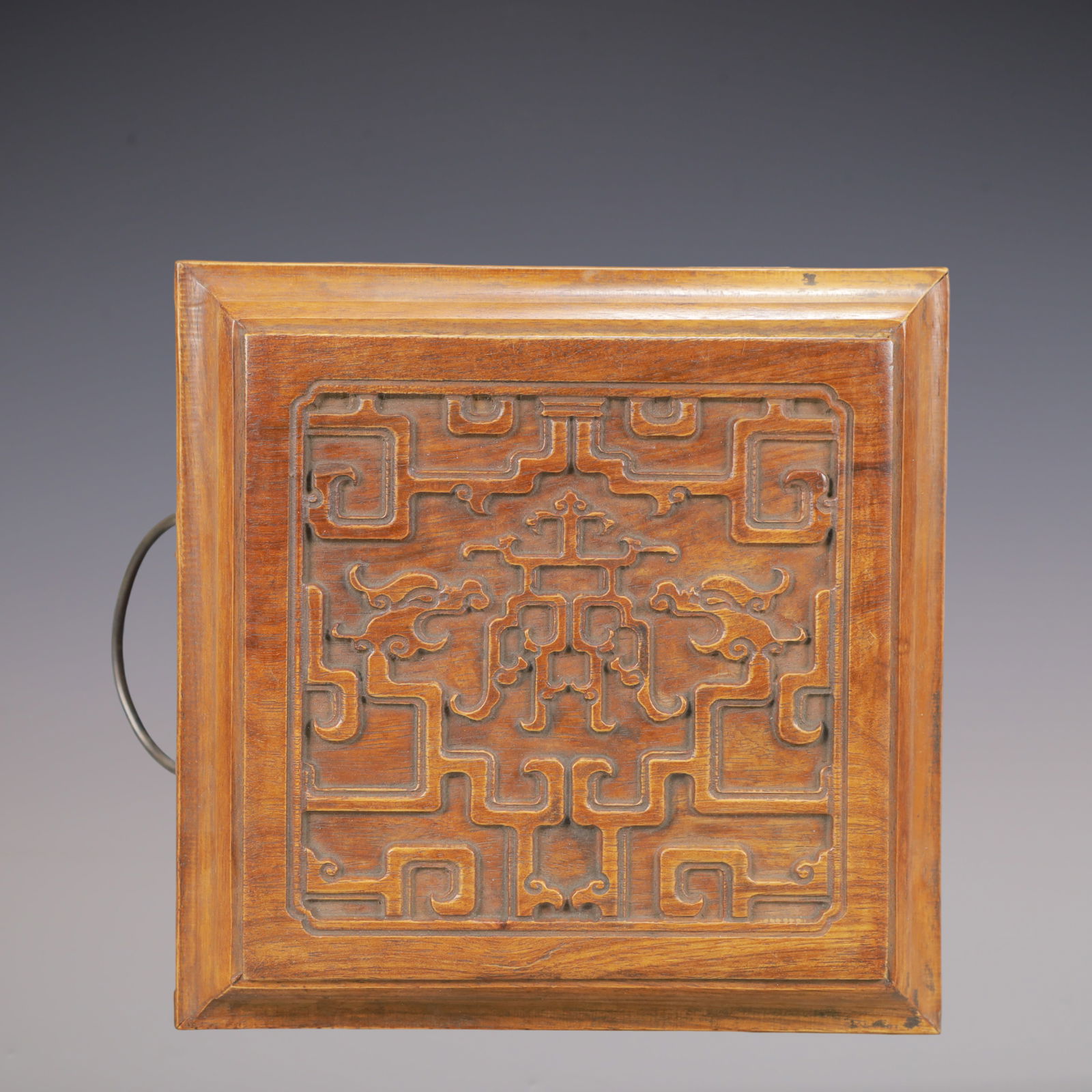 A Exquisite Boxwood Dragon Pattern Box - 5