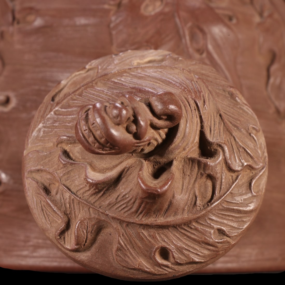 An Exquisite Purple Sands Banana Leaf Pattern Teapot - 3