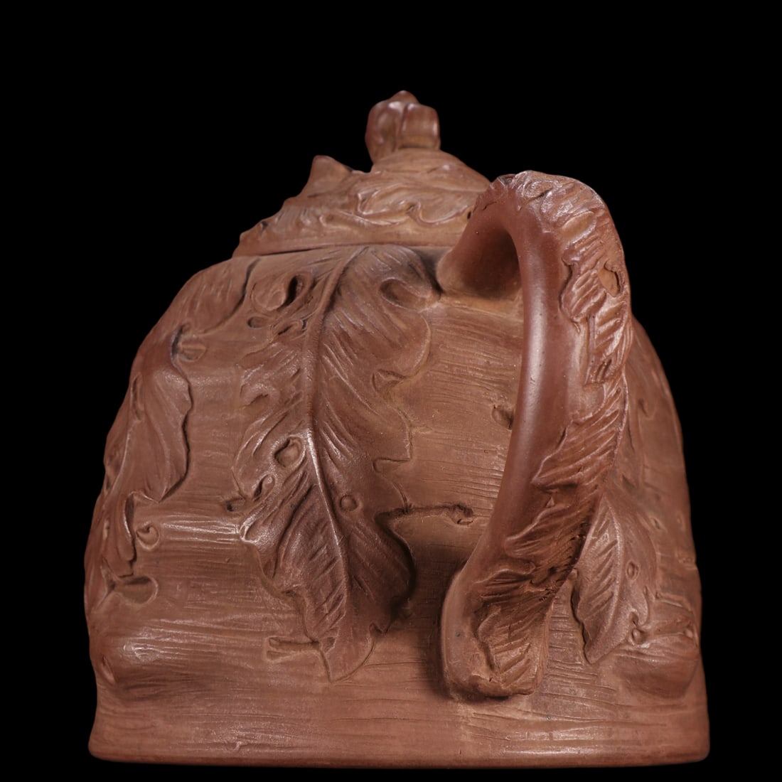 An Exquisite Purple Sands Banana Leaf Pattern Teapot - 4