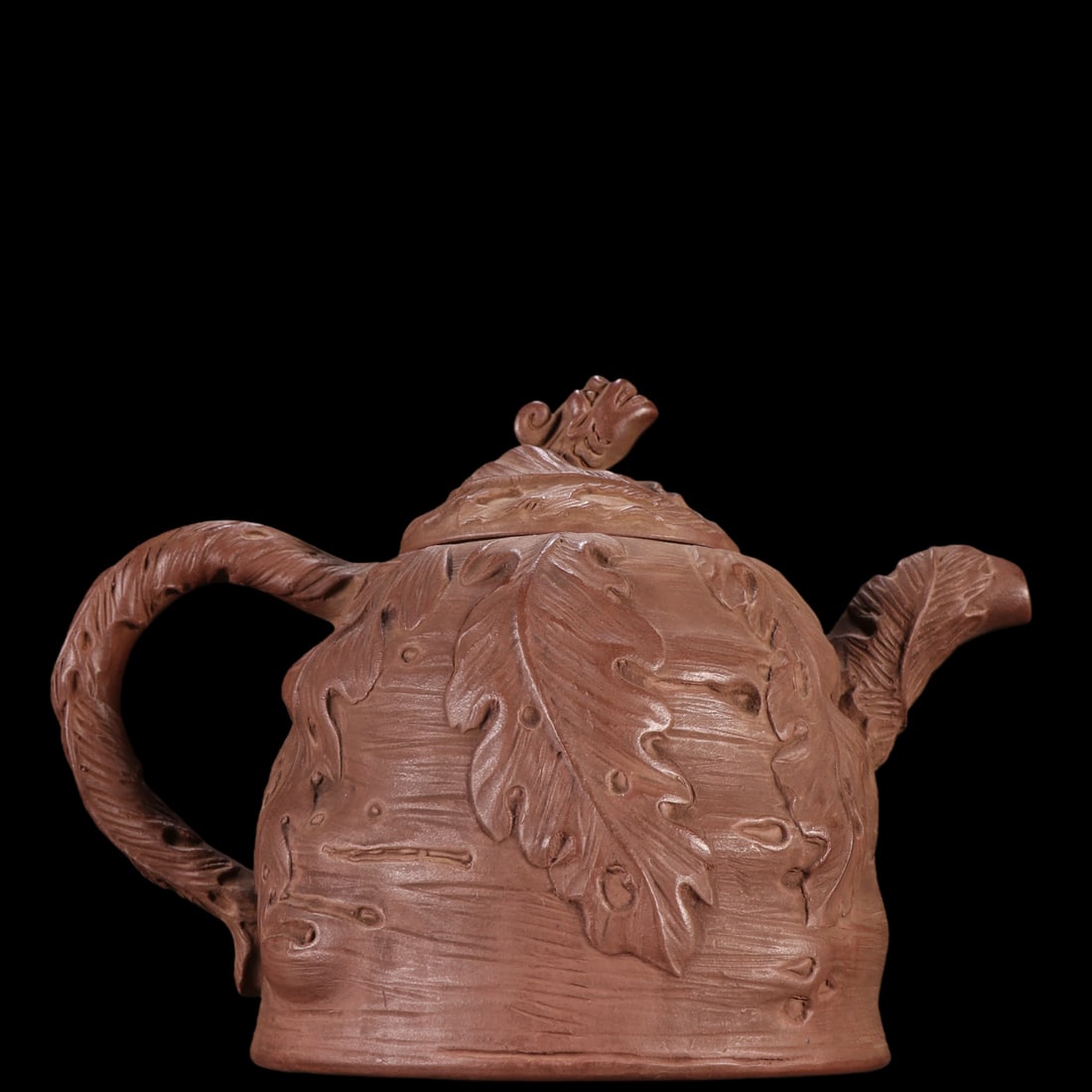 An Exquisite Purple Sands Banana Leaf Pattern Teapot - 5