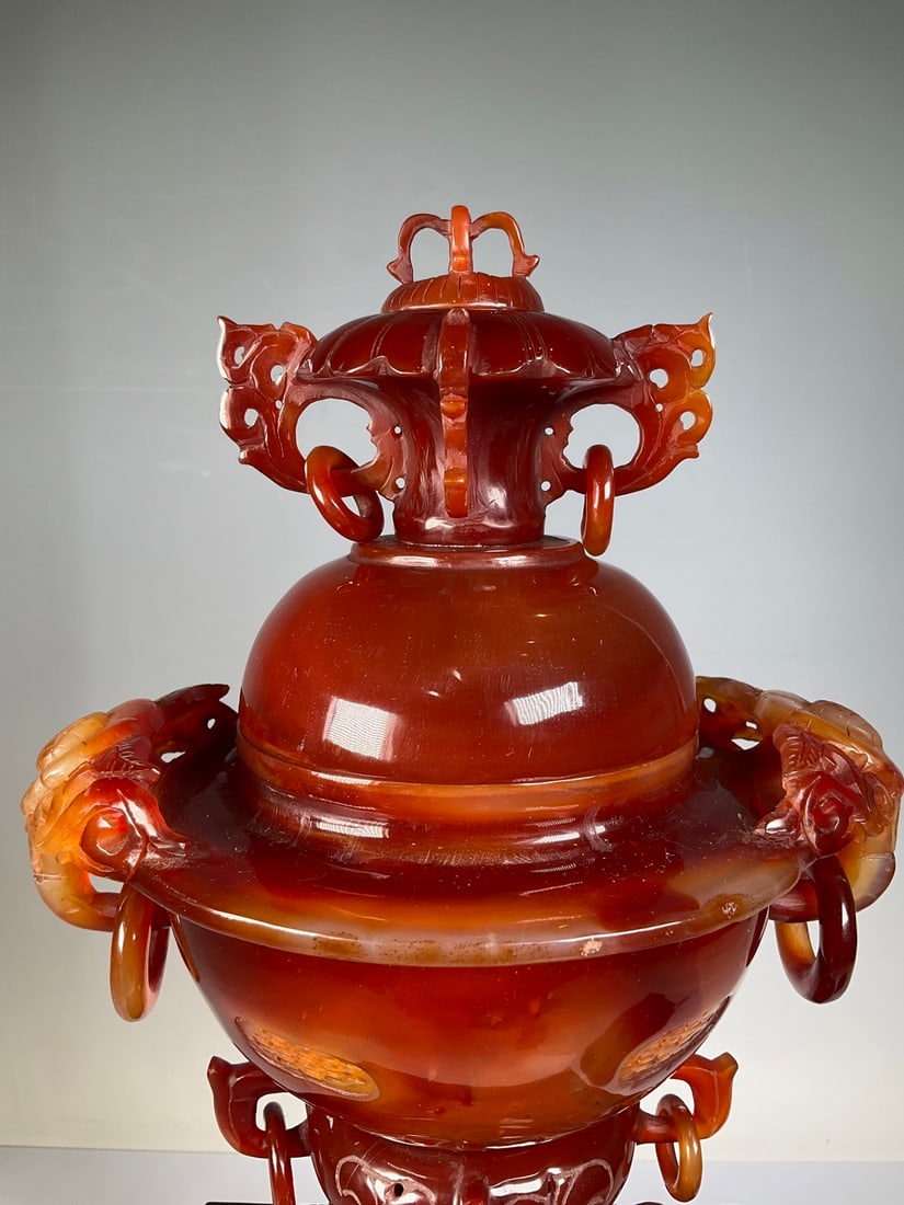 An Exquisite Agate Censer - 2