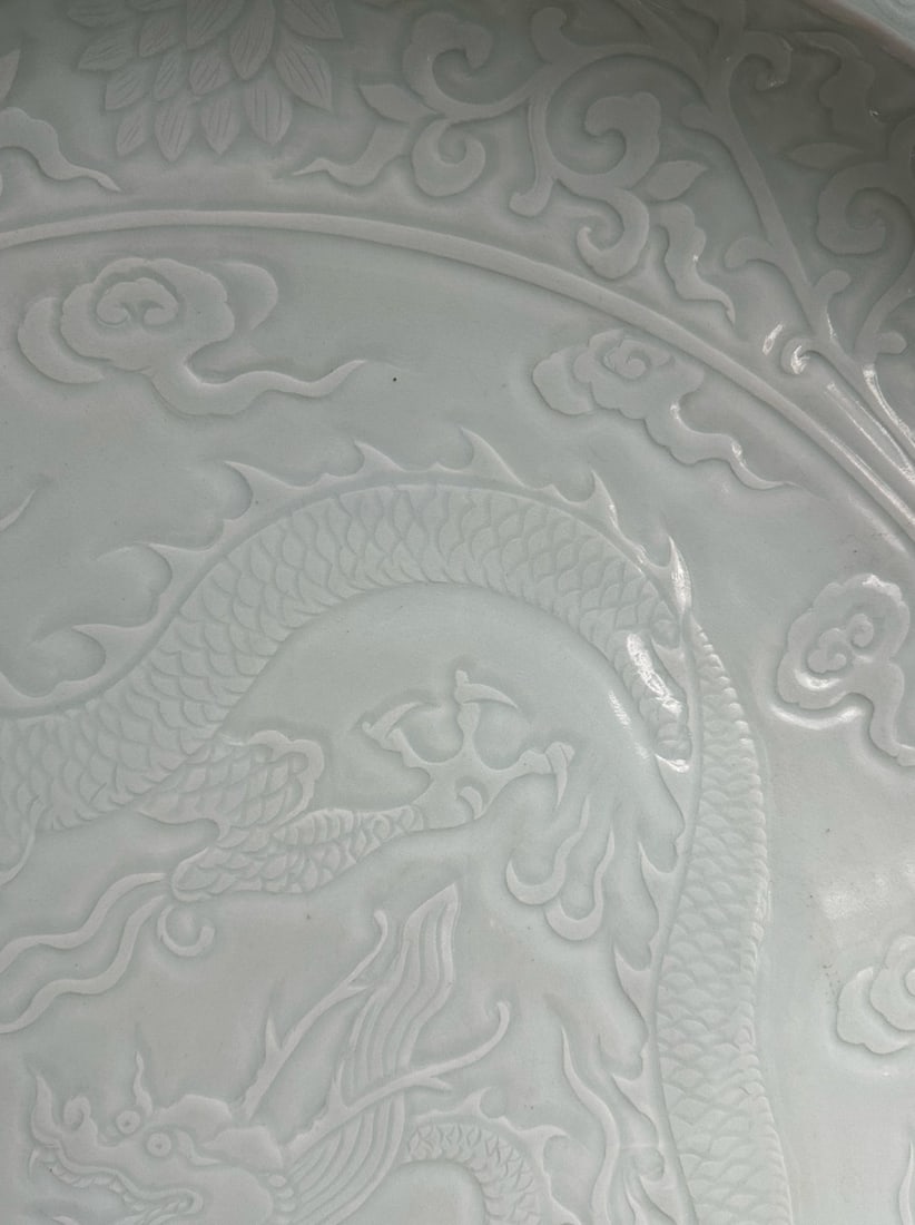 An Exquisite Shufu Glazed Dragon Pattern Plate - 4