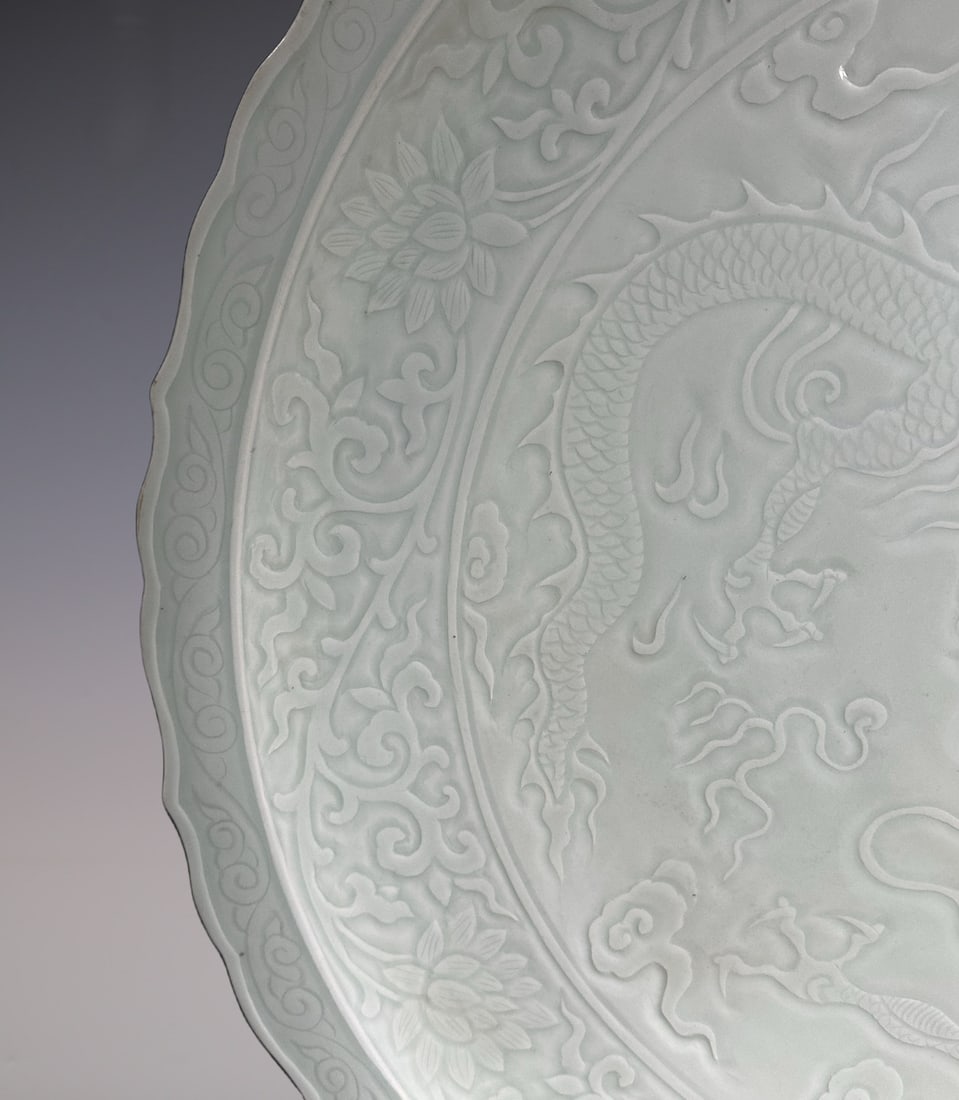 An Exquisite Shufu Glazed Dragon Pattern Plate - 5