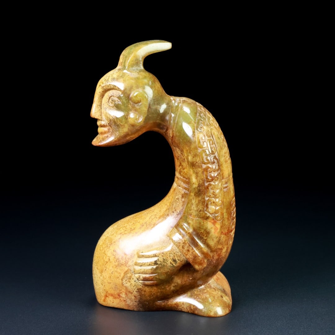 An Exquisite White Jade Figure Ornament - 4