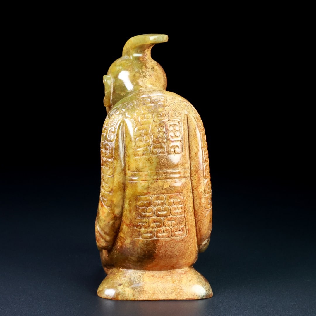 An Exquisite White Jade Figure Ornament - 5