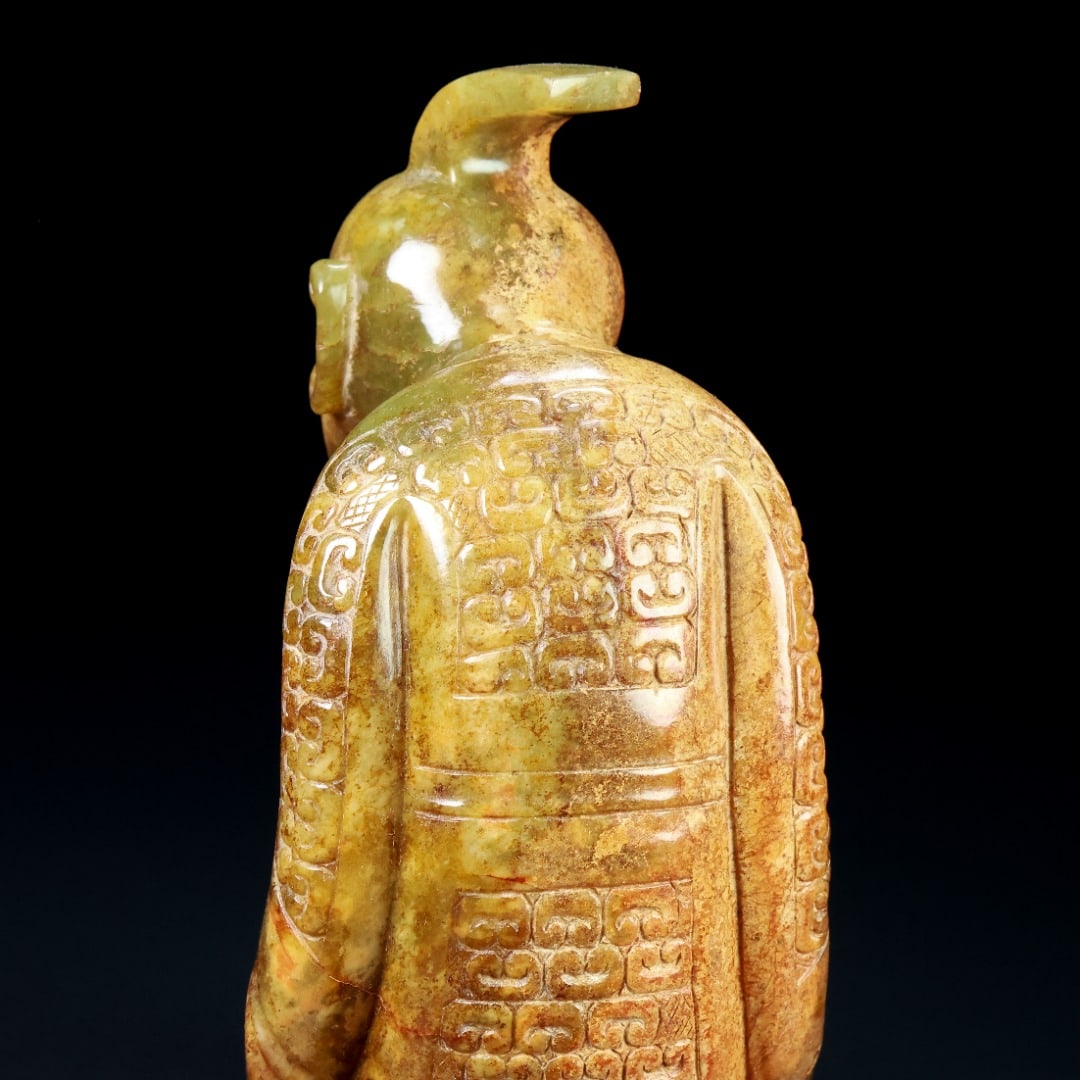 An Exquisite White Jade Figure Ornament - 6