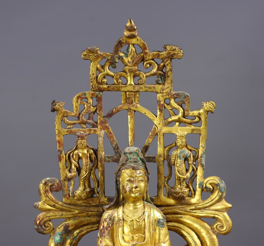 An Exquisite Gilt Bronze Buddha Statue - 4