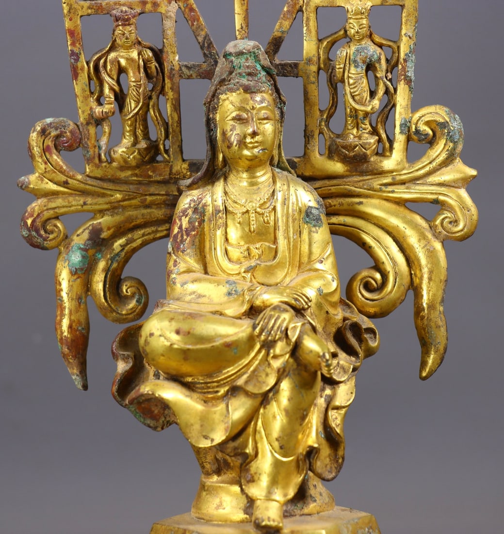 An Exquisite Gilt Bronze Buddha Statue - 5