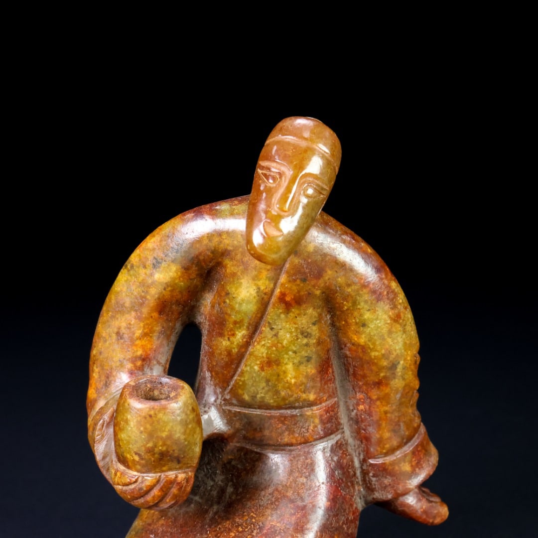 An Exquisite White Jade Figure Ornament - 2