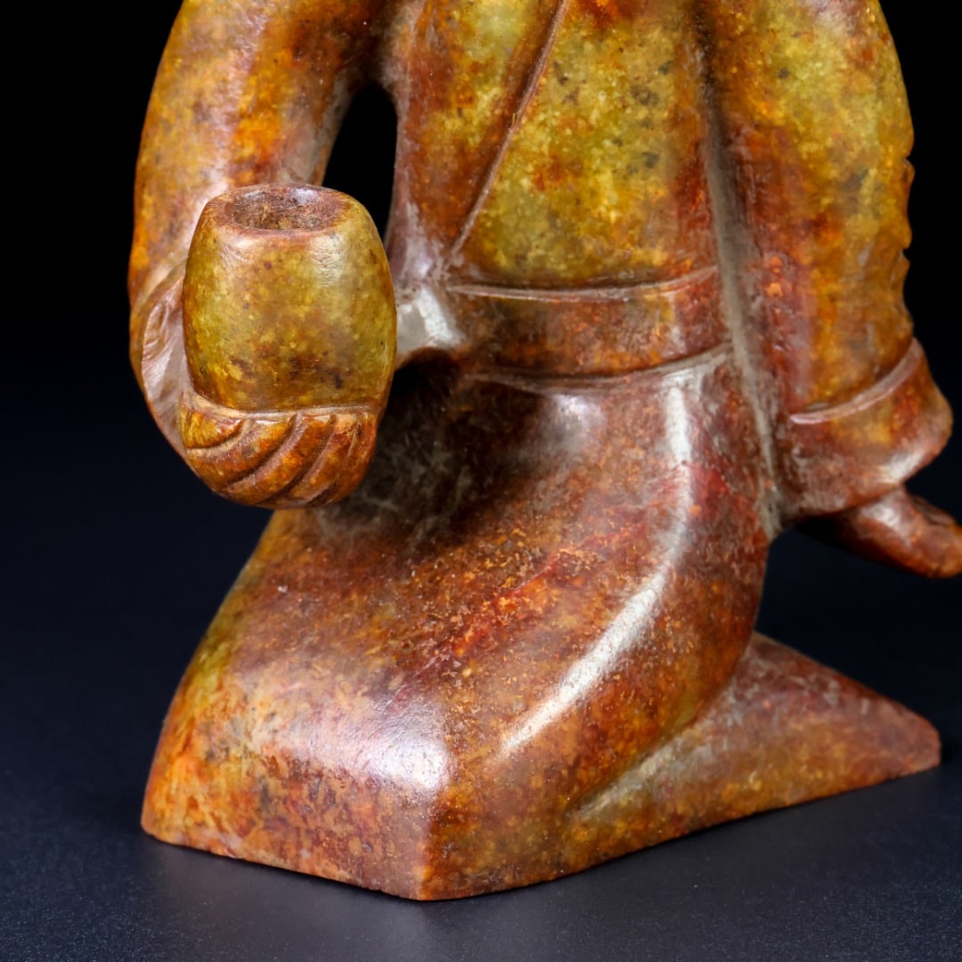 An Exquisite White Jade Figure Ornament - 3