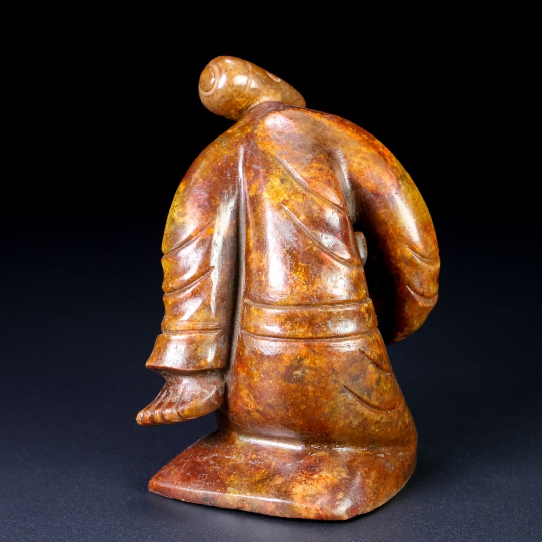 An Exquisite White Jade Figure Ornament - 5