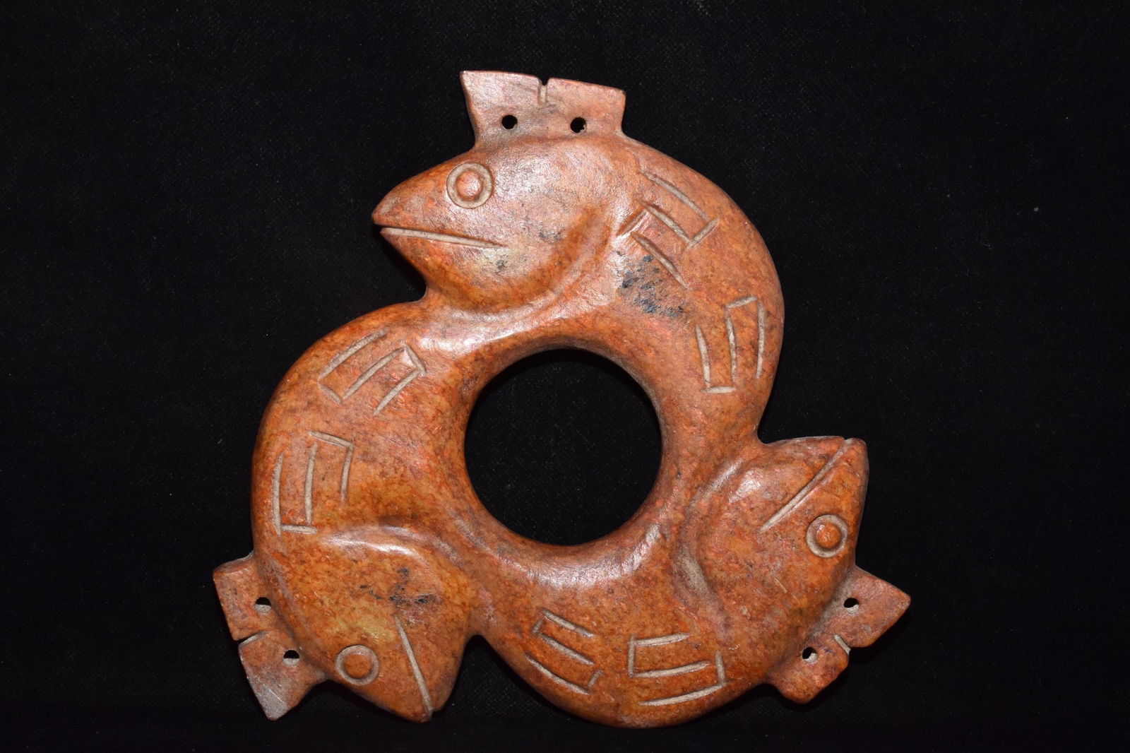 An Exquisite Hemo Jade Ornament: An Exquisite Hemo Jade Ornament Hongshan Culture Size:22cm Weight:840g (The Dimensions Of All Batches Are Manually Measured.If You Need More Detailed Information, Please Contact Our Customer Service B